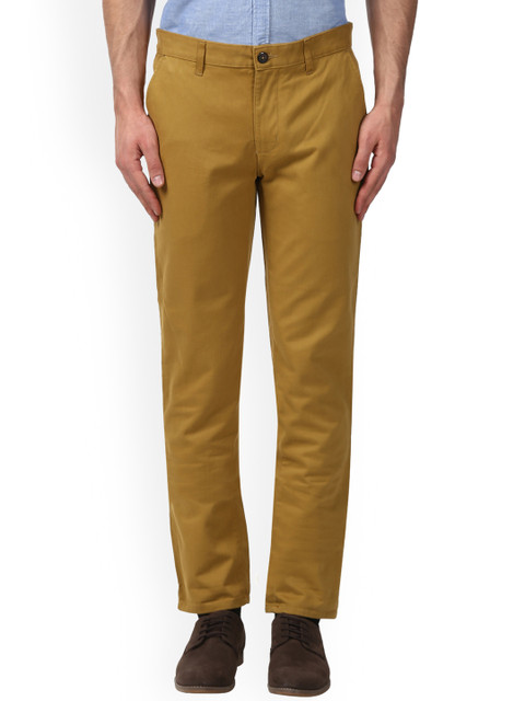 

Park Avenue Men Khaki Regular Fit Solid Regular Trousers