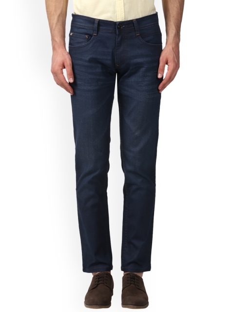 

Park Avenue Men Blue Tapered Fit Mid-Rise Clean Look Stretchable Jeans