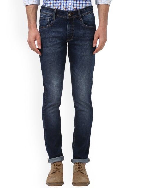 

Park Avenue Men Blue Tapered Fit Mid-Rise Clean Look Stretchable Jeans