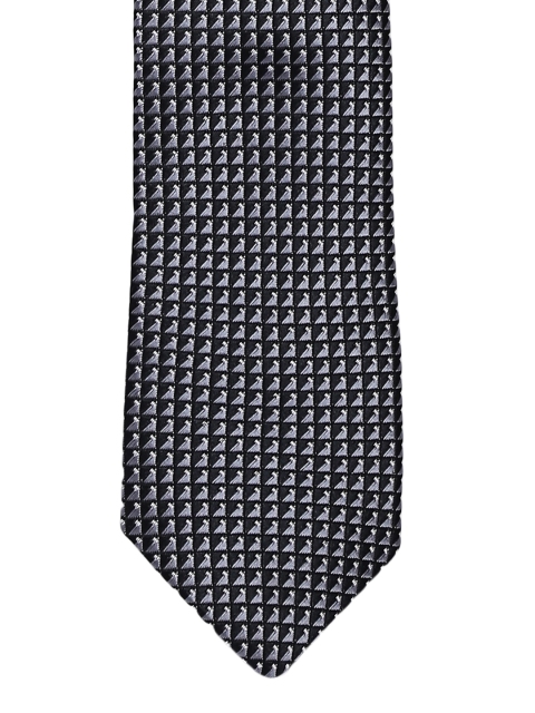 

Alvaro Castagnino Grey & Black Solid Broad Tie