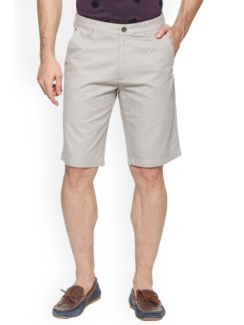 

Peter England Casuals Men Grey Printed Slim Fit Regular Shorts