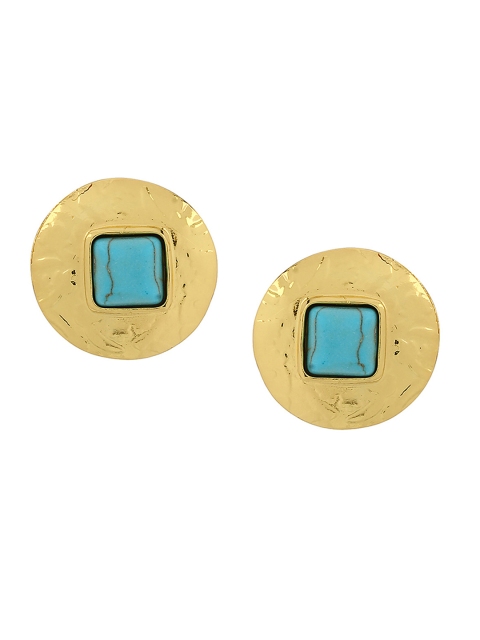 

Kazo Blue & Gold-Toned Circular Studs