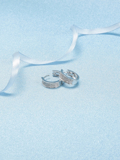 

Amavi Silver-Toned Circular Small Hoop Earrings