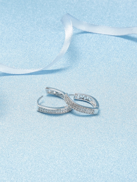 

Amavi Silver-Toned Contemporary Studs
