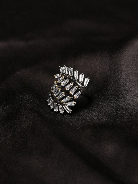 

Amavi Women Grey Fern Shaped Wonder Ring