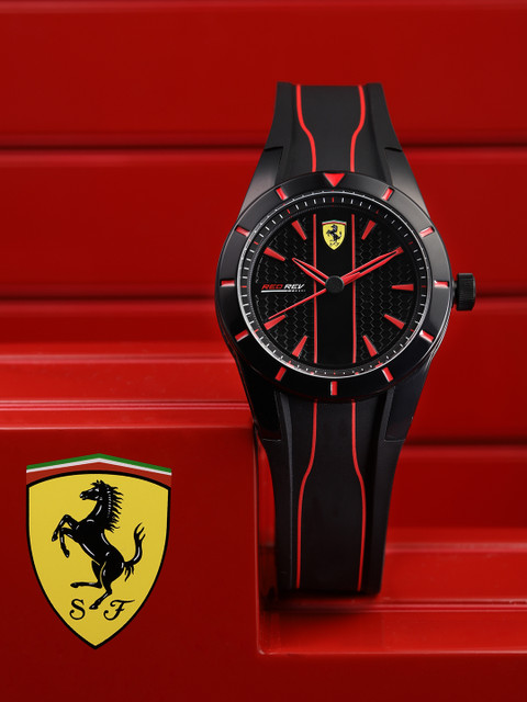 

SCUDERIA FERRARI Redrev Unisex Black Analogue Watch 0830479