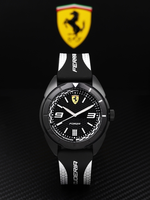 

SCUDERIA FERRARI Men Black Textured Analogue Watch 0830519