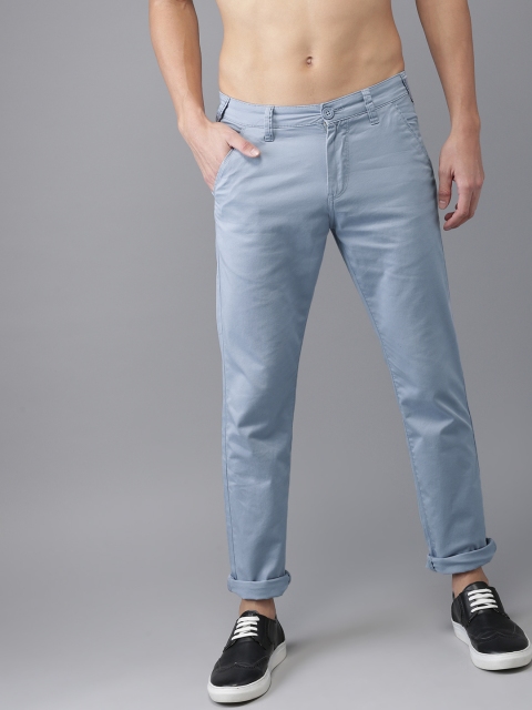 

HERE&NOW Men Blue Slim Fit Solid Chinos