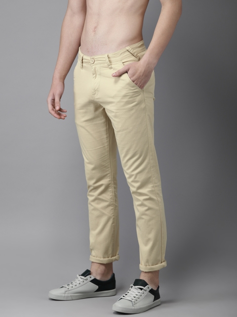 

HERE&NOW Men Beige Slim Fit Solid Chinos