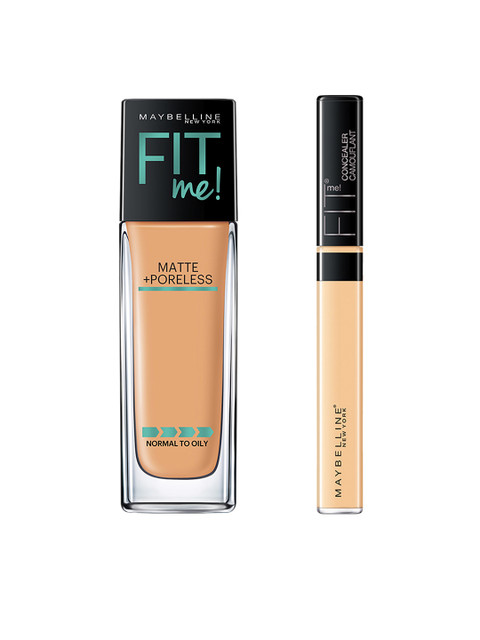 

Maybelline Fit Me 310 Sun Beige Matte Liquid Foundation & Fit Me 25 Medium Concealer