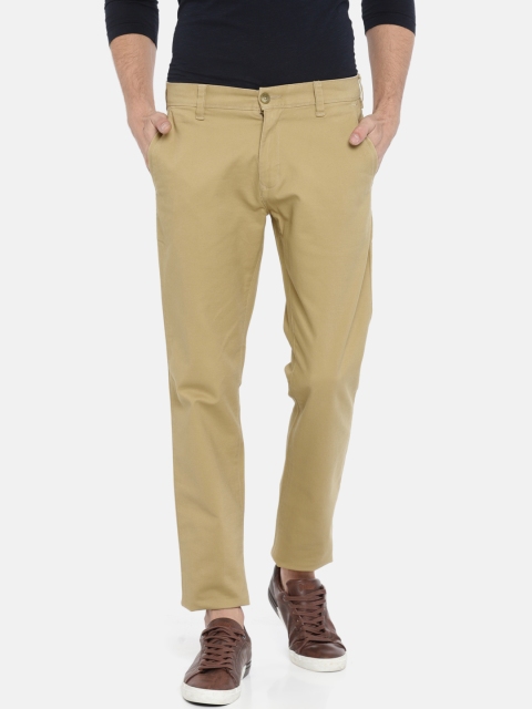 

Parx Men Khaki Slim Fit Solid Regular Trousers