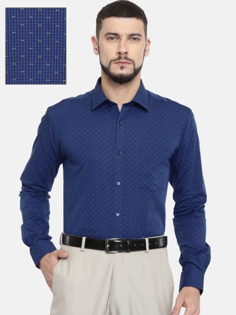 

Park Avenue Men Navy Blue Slim Fit Printed Formal Shirt