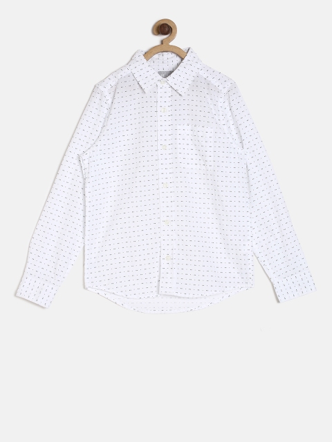 

The Childrens Place Boys White Regular Fit Printed Casual Shirt