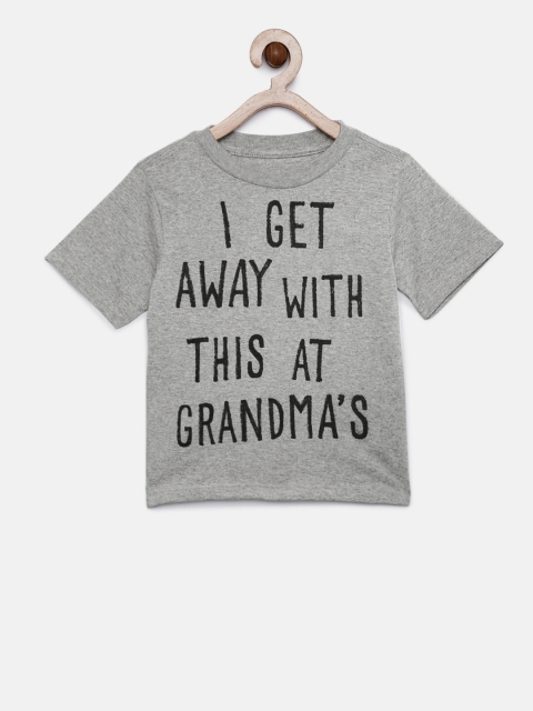 

The Childrens Place Boys Grey Printed Round Neck T-shirt
