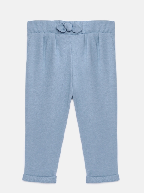 

The Childrens Place Girls Blue Solid Cigarette Trousers