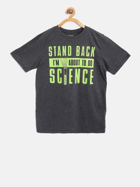 

The Childrens Place Boys Charcoal Grey Printed Round Neck T-shirt