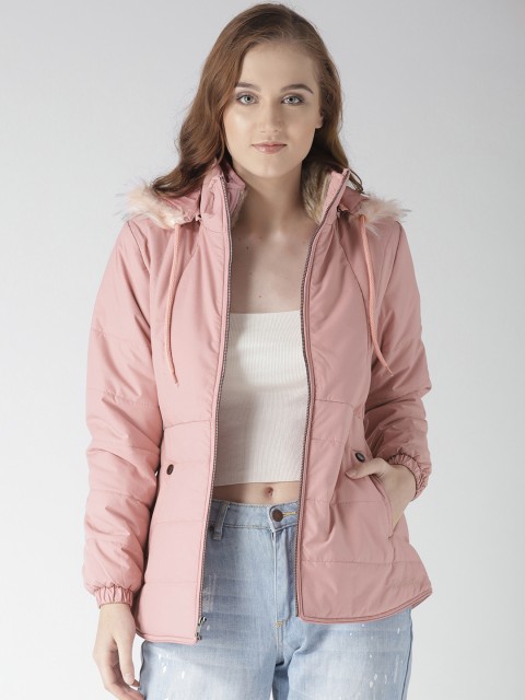 

Fort Collins Women Pink Solid Parka Jacket