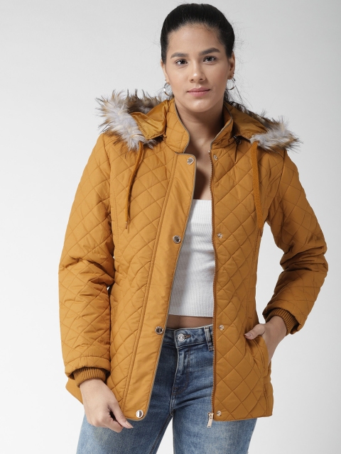 

Fort Collins Women Mustard Yellow Solid Parka