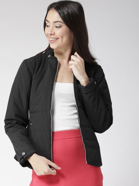 

Fort Collins Women Black Solid Bomber Jacket