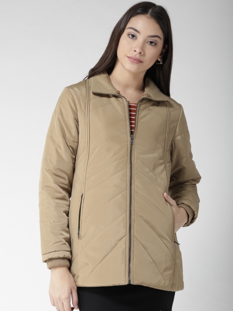 

Fort Collins Women Khaki Solid Parka Jacket
