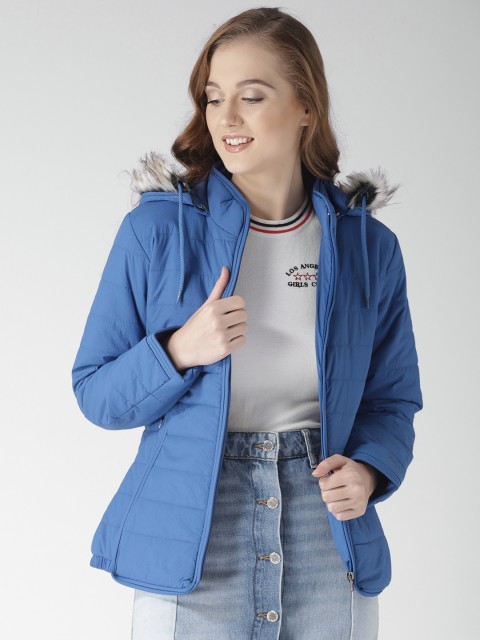 

Fort Collins Women Blue Solid Parka Jacket