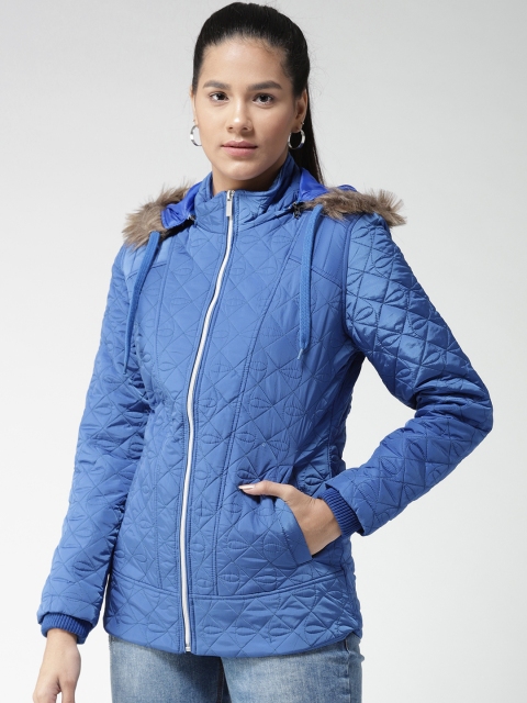 

Fort Collins Women Blue Solid Parka Jacket