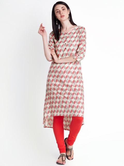 

RANGMANCH BY PANTALOONS Women Grey Printed A-Line Kurta