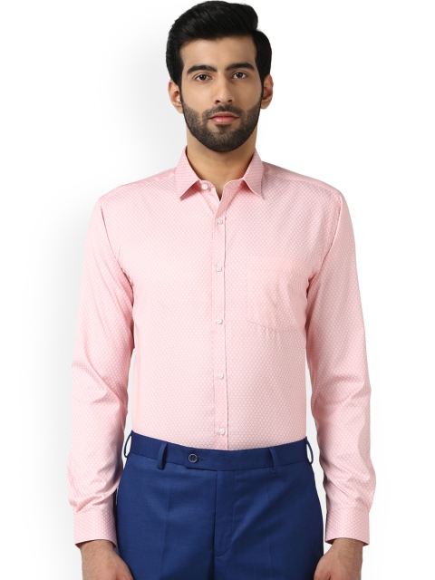 

Park Avenue Men Pink Slim Fit Printed Formal Shirt
