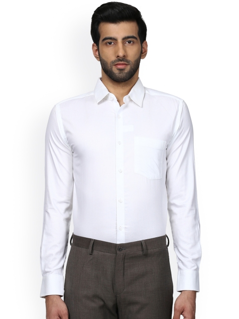 

Park Avenue Men White Slim Fit Solid Formal Shirt