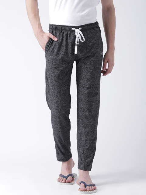 

Club York Men Charcoal Self-Design Straight Fit Lounge Pants