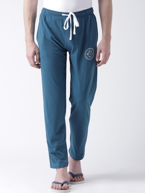 

Club York Men Teal Blue Solid Straight Fit Lounge Pants