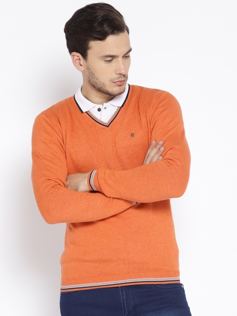 

Blackberrys Men Orange Solid Pullover