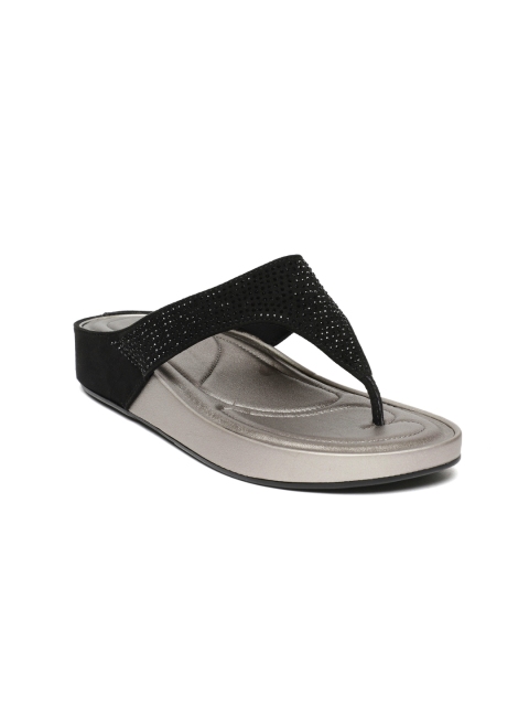 

Tresmode Women Black Solid Open Toe Flats