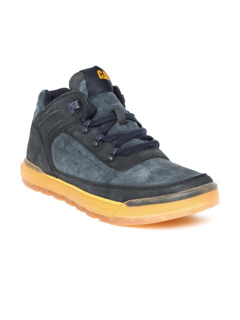 

CAT Men Navy Blue Suede Leather Sneakers