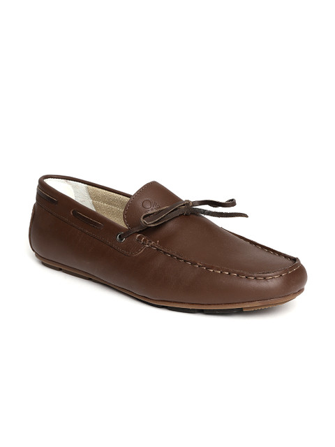 

United Colors of Benetton Men Brown Leather Boat Shoes