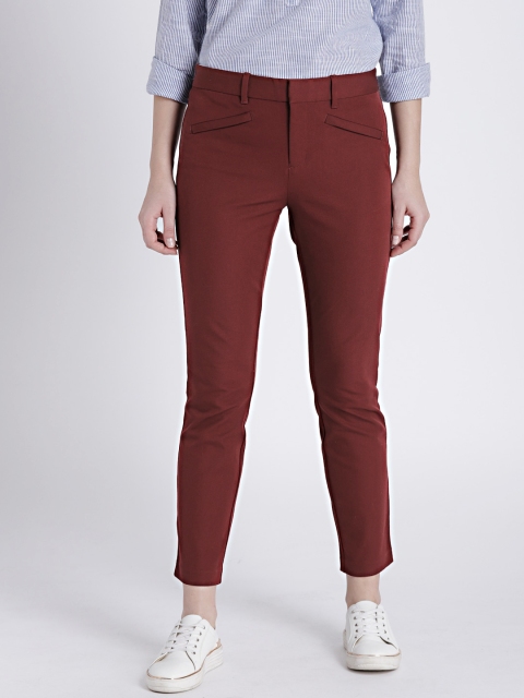 

GAP Women's Maroon Bi-Stretch Skinny Ankle Pants