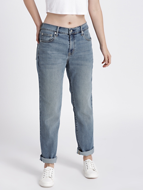 

GAP Women Blue Relaxed Fit Mid-Rise Clean Look Stretchable Jeans