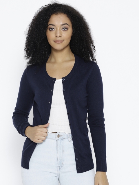 

GAP Women Navy Solid Cardigan, Navy blue