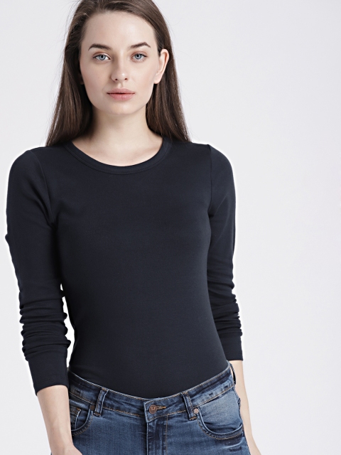 

GAP Women's Black Modern Long Sleeve Crew Tee