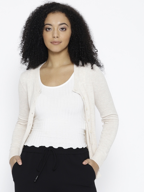 

GAP Women Beige Solid Cardigan