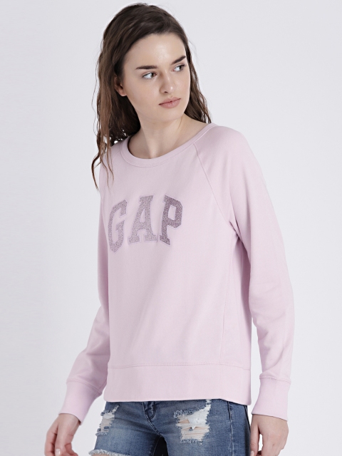 

GAP Women's Lavender Glitter Logo Pullover