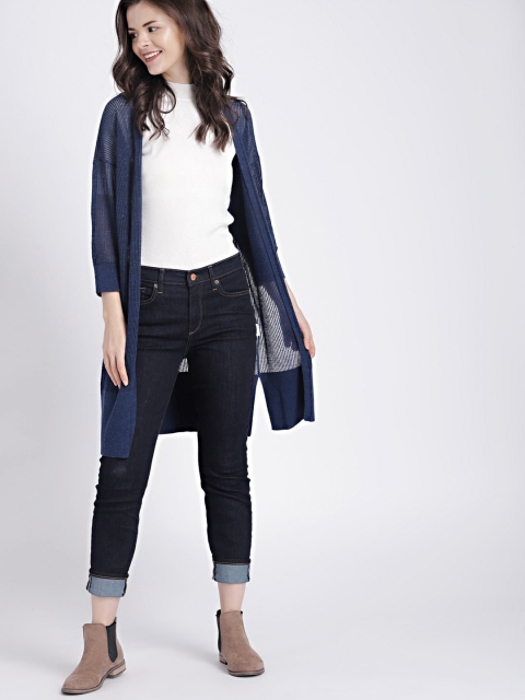 

GAP Women's Lightweight Open-Front Duster Sweater, Navy blue