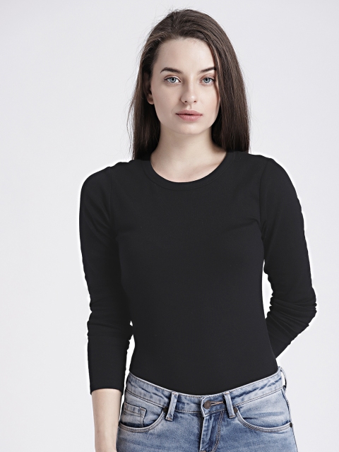 

GAP Women's Black Modern long sleeve crew tee