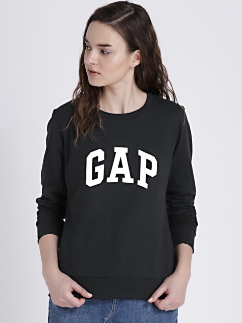 

GAP Women's Black Logo Pullover Sweatshirt