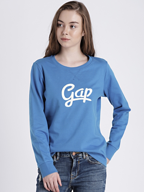 

GAP Women's Blue Logo Pullover Sweatshirt