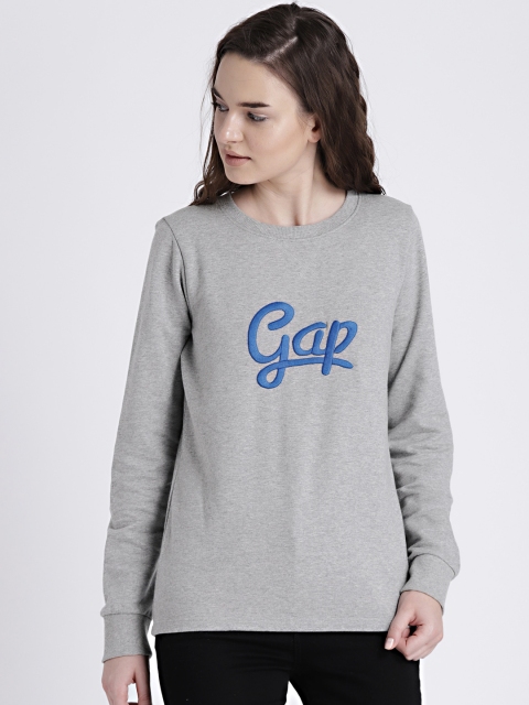 

GAP Women's Grey Logo Pullover Sweatshirt