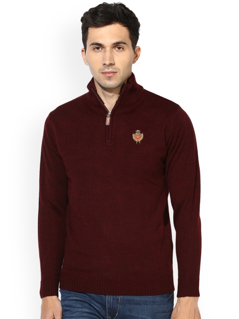 

Red Tape Men Maroon Solid Woolen Pullover