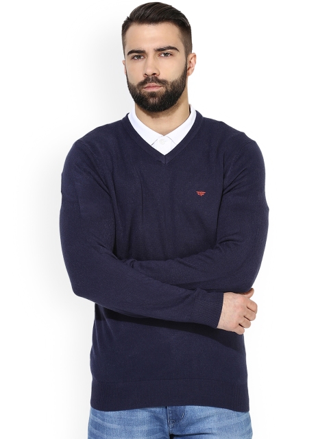 

Red Tape Men Navy Blue Solid Pullover
