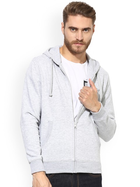 

Red Tape Men Grey Solid Hooded Sweatshirt