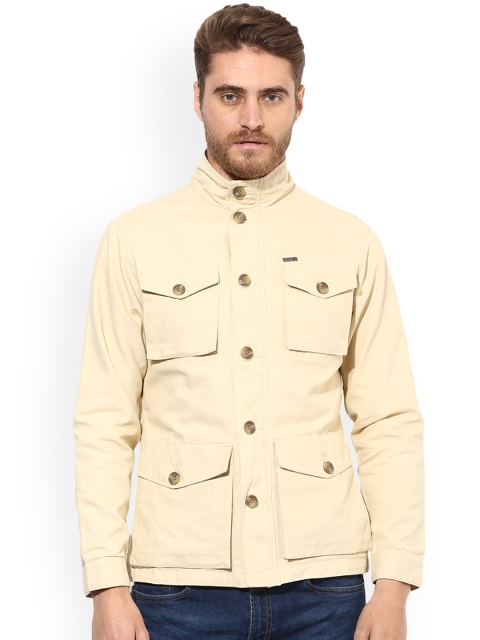 

Red Tape Men Beige Solid Tailored Jacket